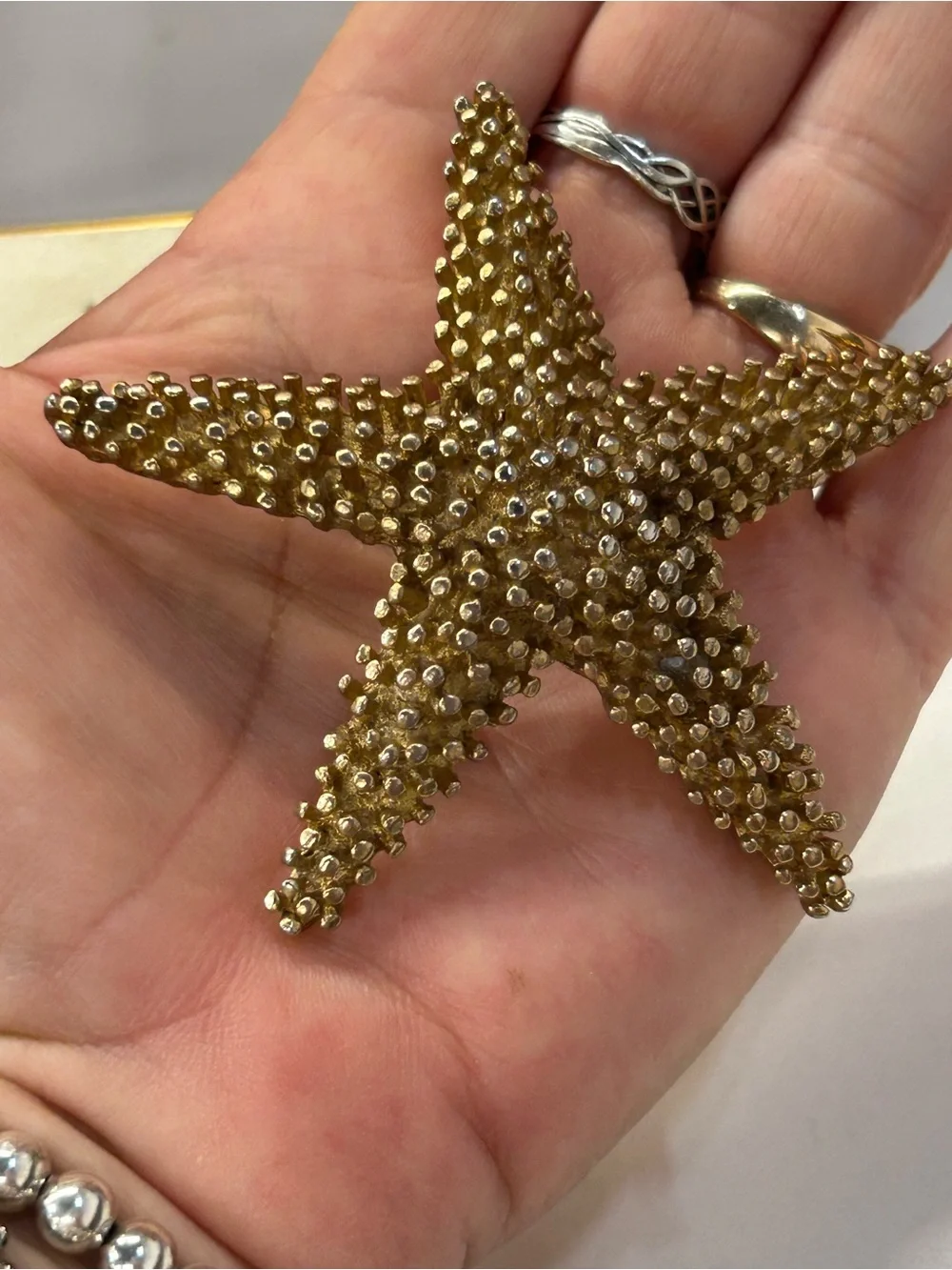 Very large vintage starfish brooch